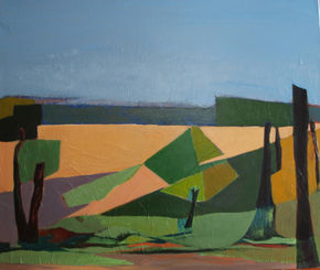 Paisaje con encinas