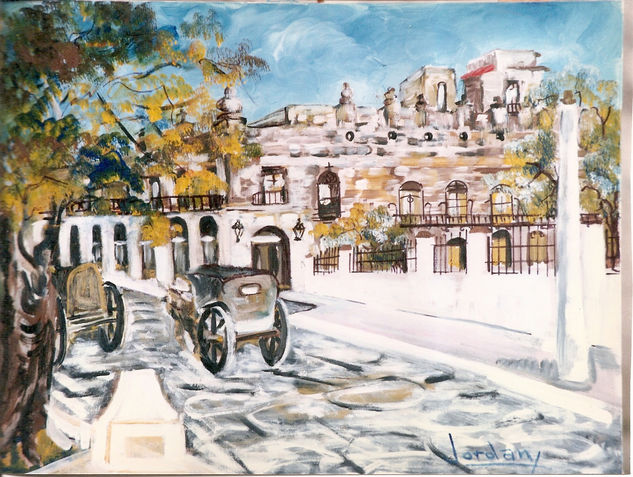 La Habana Vieja Oil Panel Landscaping