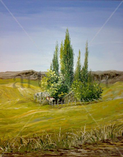 Hacia la veranada Oil Canvas Landscaping