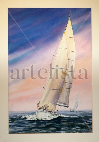 Regata Watercolour Paper Marine Painting