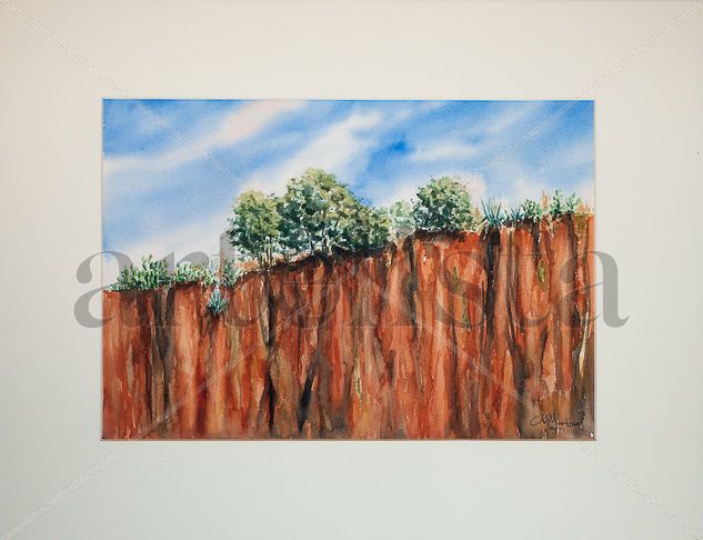 Cabezo del Conquero Watercolour Paper Landscaping