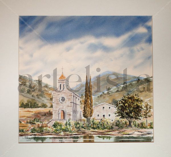 Ermita románica Watercolour Paper Landscaping