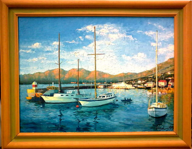 Esperando zarpar Oil Canvas Marine Painting