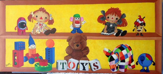 Toys Acrylic Canvas Figure Painting