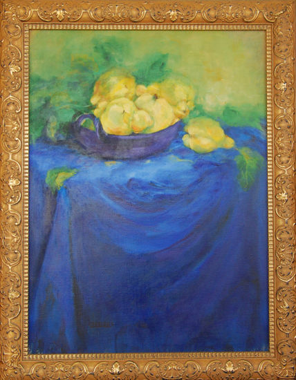 membrillos sobre mar Oil Canvas Still Life Paintings