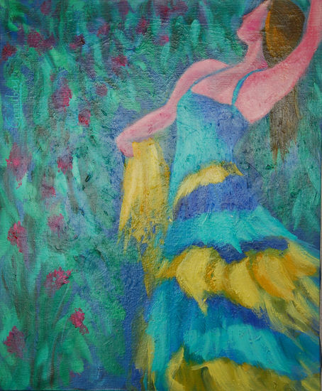 bailaora Acrylic Canvas Figure Painting