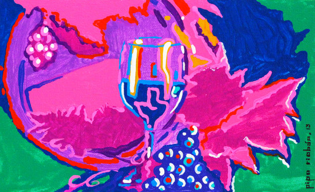 VINOPLASTICA-SERIE BODEGA #016 Acrylic Canvas Still Life Paintings