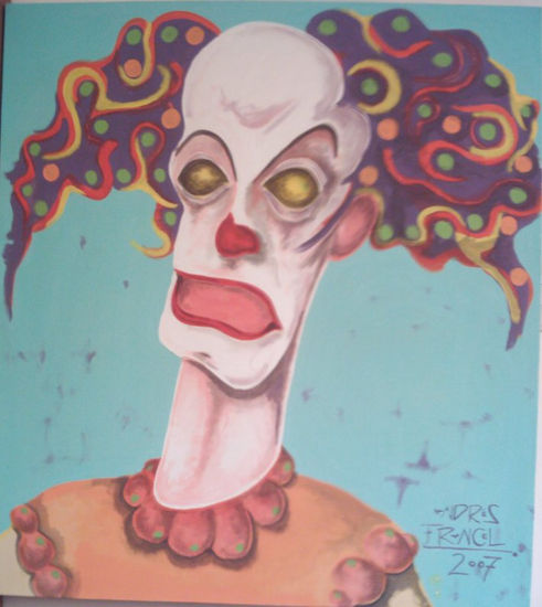 Payaso Acrílico Lienzo Otros