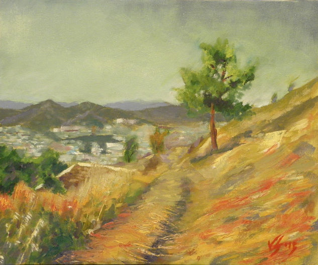 El turó de la Rovira Oil Canvas Landscaping