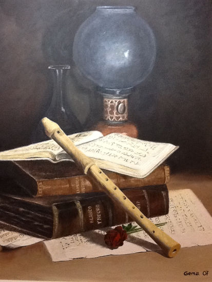 Instrumentos musicales Oil Canvas Still Life Paintings