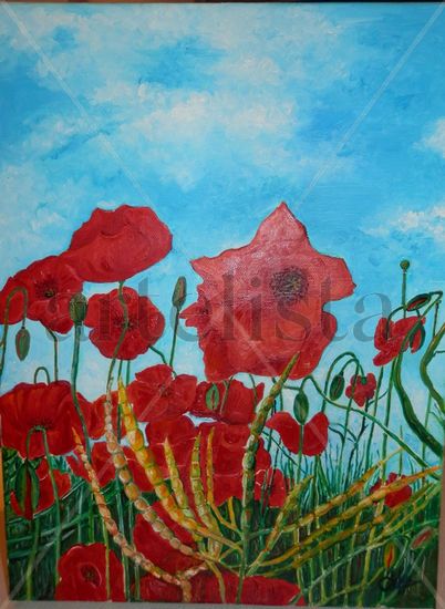 Amapolas Oil Canvas Floral Painting