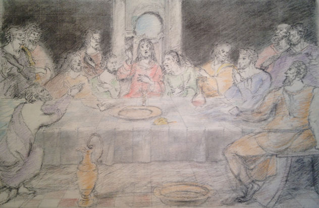 estudio del antiguo 1993, boceto para  santa cena