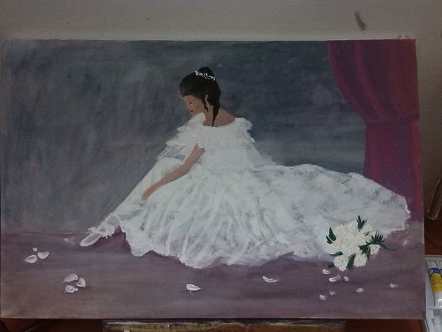 Bailarina Acrylic Canvas Figure Painting