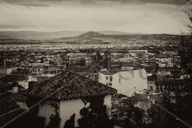 Vistas desde Albaicin Travel Black and White (Digital)