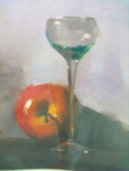 Lonely glass Oil Canvas Still Life Paintings