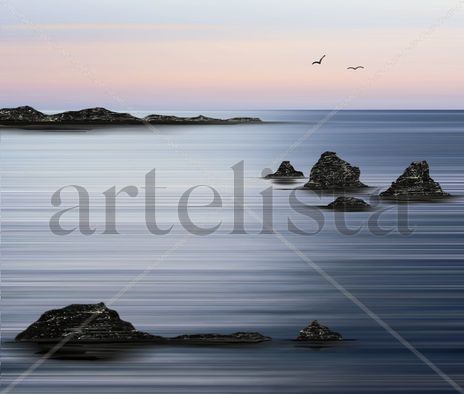Rocas negras en mar...