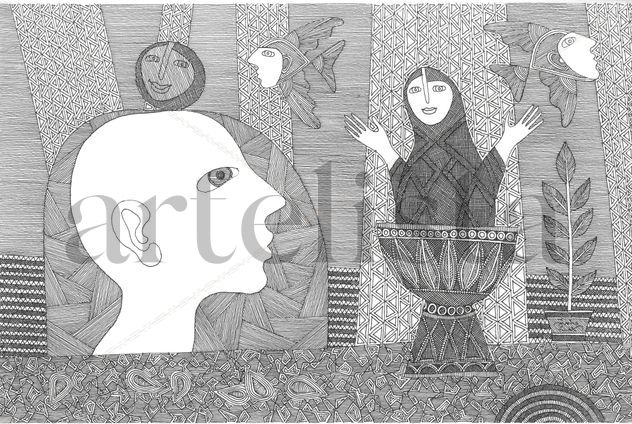 Dibujo blanco y negro: Todo esto es muy importante