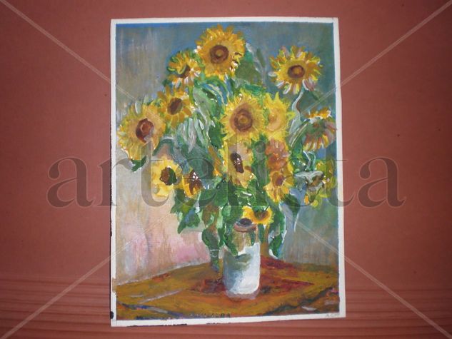 LOS GIRASOLES DE MONET Acrílico Papel Floral