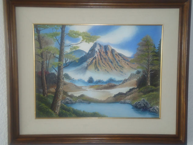 PAISAJE  NEVADO Oil Canvas Landscaping