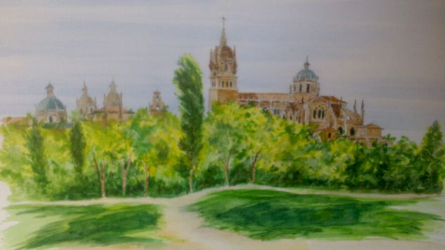 Catedral de Salamanca 2 Watercolour Card Landscaping