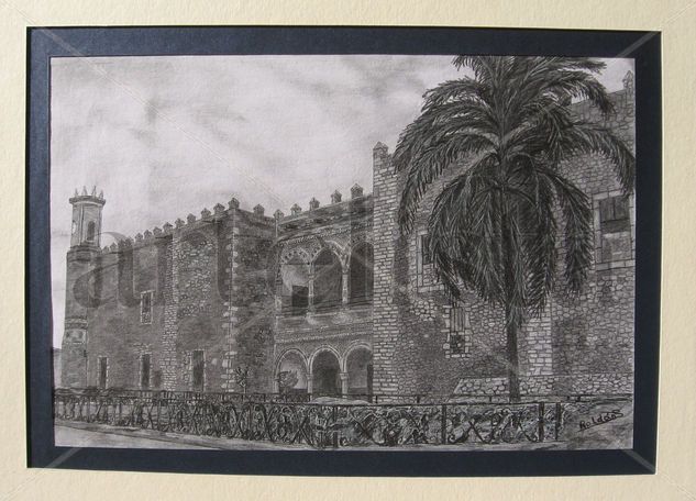 PALACIO DE CORTES, CUERNAVACA Graphite Card Landscaping