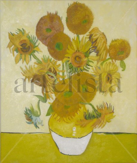 jarron con girasoles de Van Gogh Oil Canvas Still Life Paintings