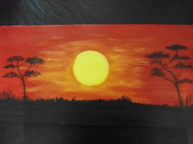 simple Acrylic Canvas Landscaping