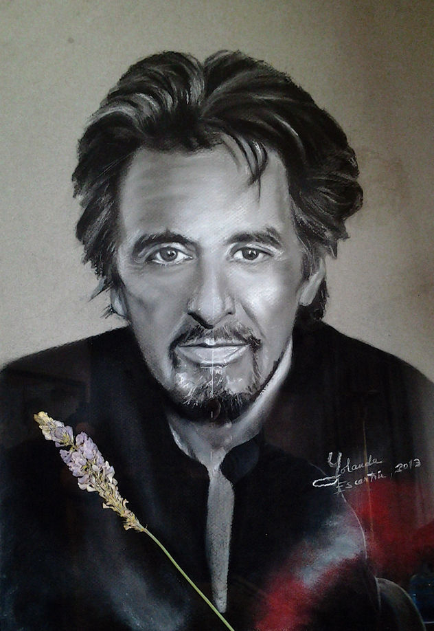 Retrato a carboncillo de Al Pacino