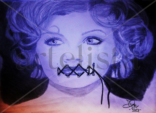 christina aguilera Pencil (Black) Card Portrait