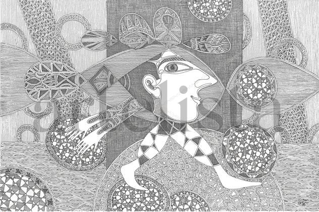 Dibujo blanco y negro: Siento que voy por el camino seguro