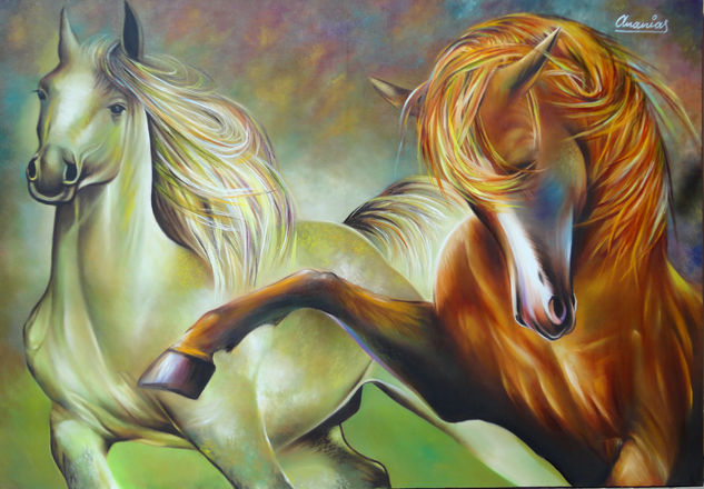 CABALLOS Oil Canvas Animals