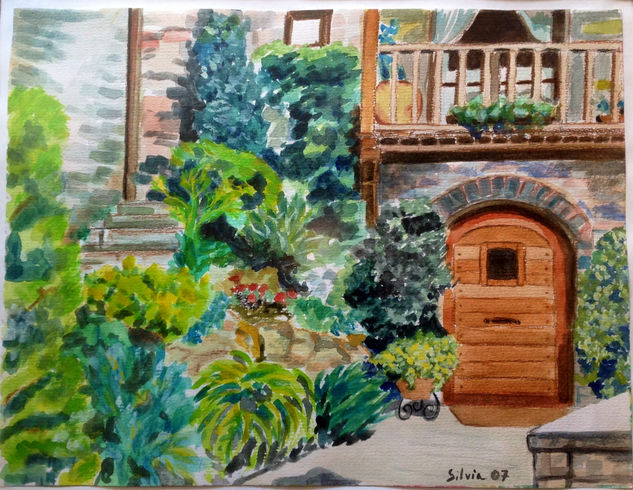 Portal en Girona Watercolour Paper Landscaping