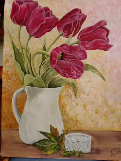 TULIPANES Acrylic Canvas Floral Painting