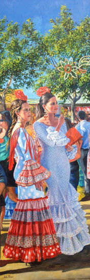 Feria. Oil Canvas Figure Painting