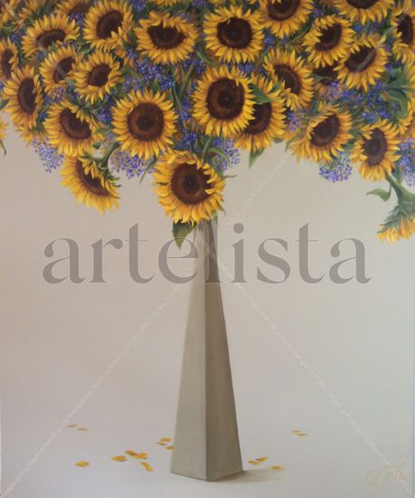 Flores infinitas II Oil Canvas Floral Painting