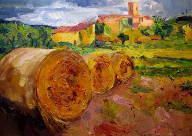 BALES DE PALLA Oil Canvas Landscaping