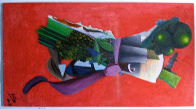Cultura acorbatada, (local y valenciana) - técnica mixta - feli 2013
