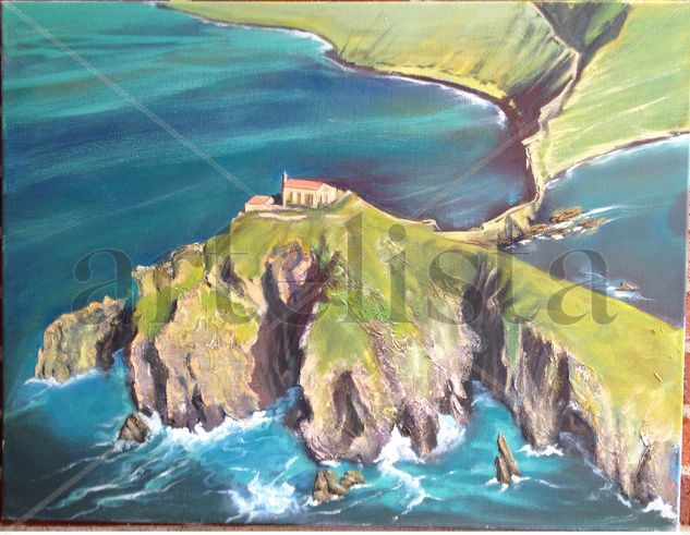 San Juan de Gaztelugatxe Oil Canvas Landscaping