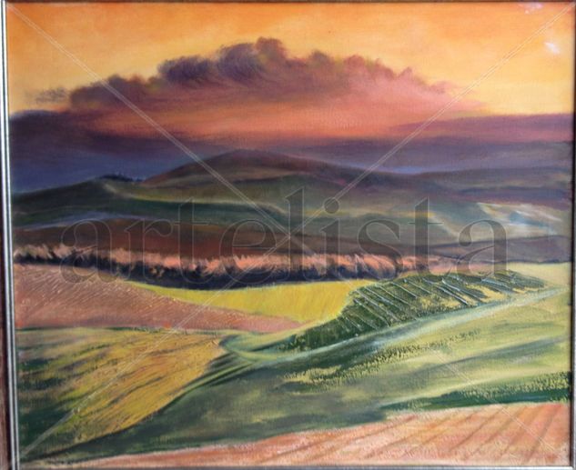 Campos de  la Toscana Oil Canvas Landscaping