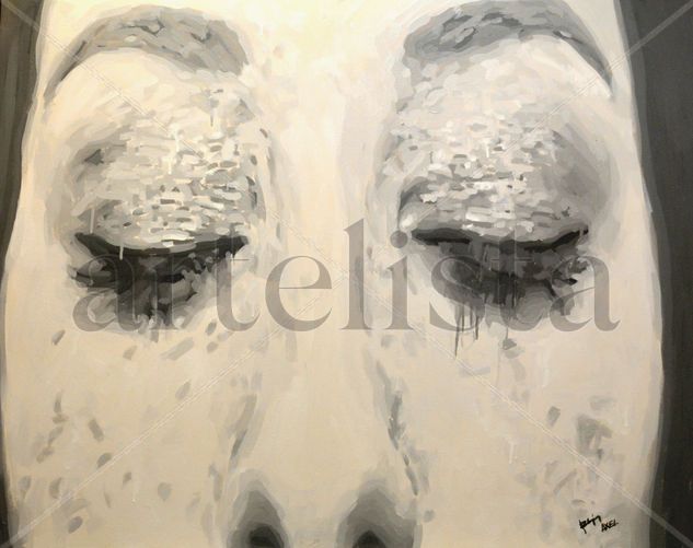 Rostro Oil Textile Figure Painting