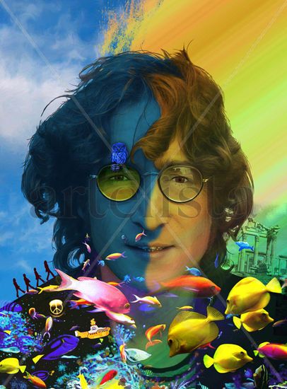 John Lennon subacuático 