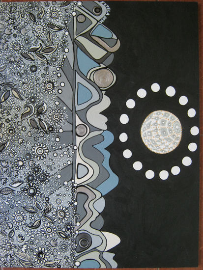 Luna llena Acrylic Panel Landscaping