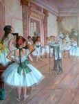 Clases de Danzas Oil Canvas Figure Painting