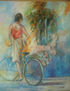 En bicicleta