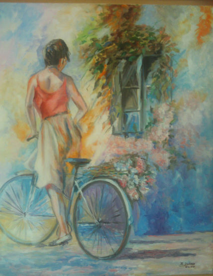 En bicicleta