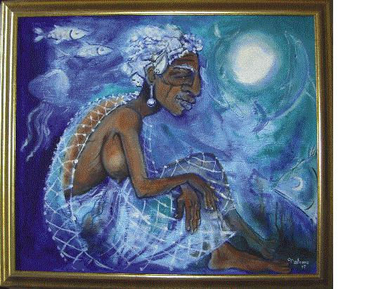 Iemanja Oil Canvas Marine Painting