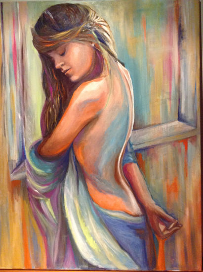 Soledad Oil Textile Nude Paintings