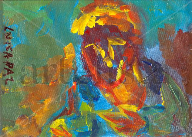 yo Acrylic Canvas Figure Painting