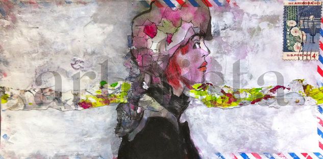 Anouska Mixed media Paper Figure Painting