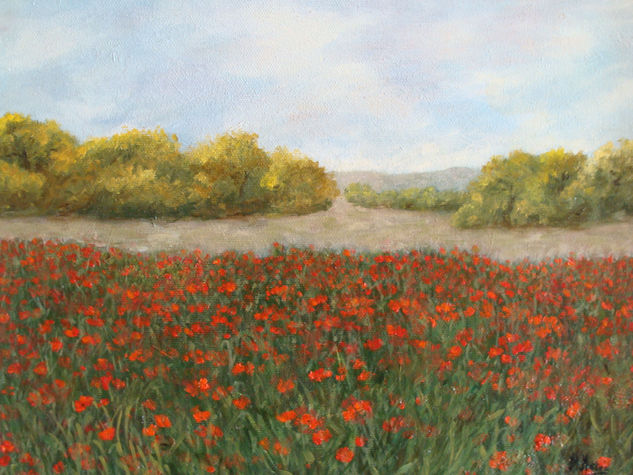 CAMPO DE AMAPOLAS Oil Canvas Landscaping